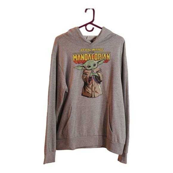 Star Wars The Mandalorian Grogu‎ Men's Hoodie Large - Picture 1 of 4